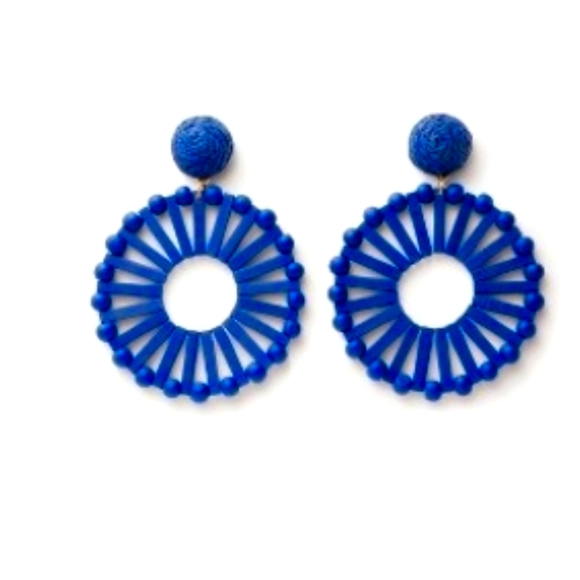 **LAST PAIR** NEW Tabitha Brown Blue Circular Round Earrings & FREE TAB MAG - Picture 3 of 8